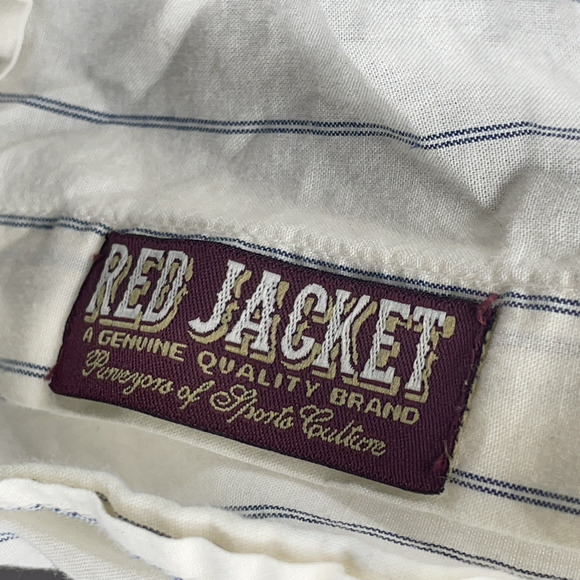 Vtg Red Jacket Mens XL New York Yankees Striped Button Down Shirt Bronx Bombers - Picture 7 of 12